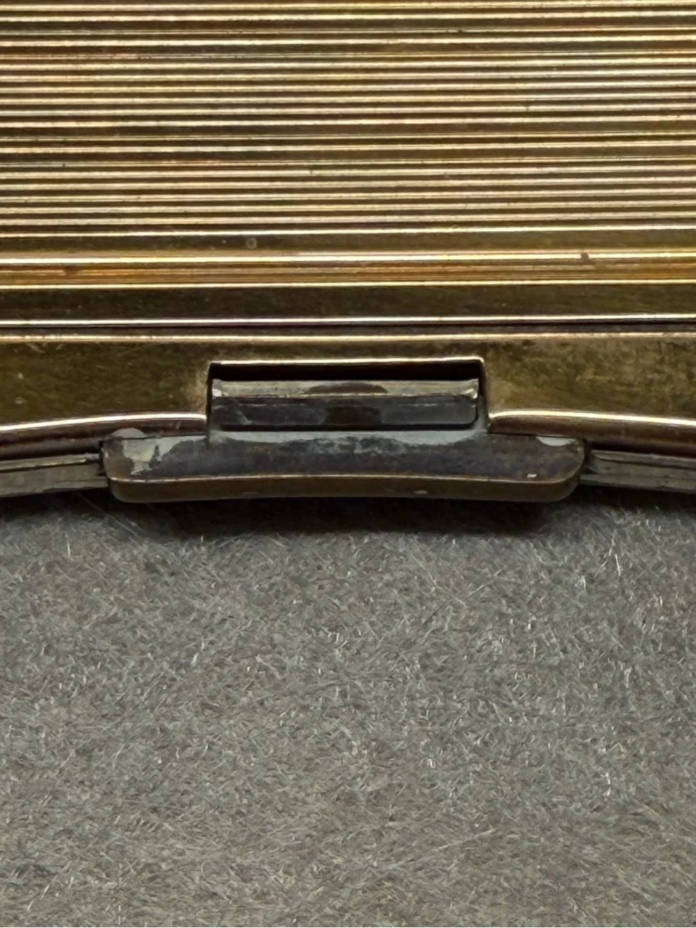 Vintage Elgin American Gold Tone Swan Compact Case